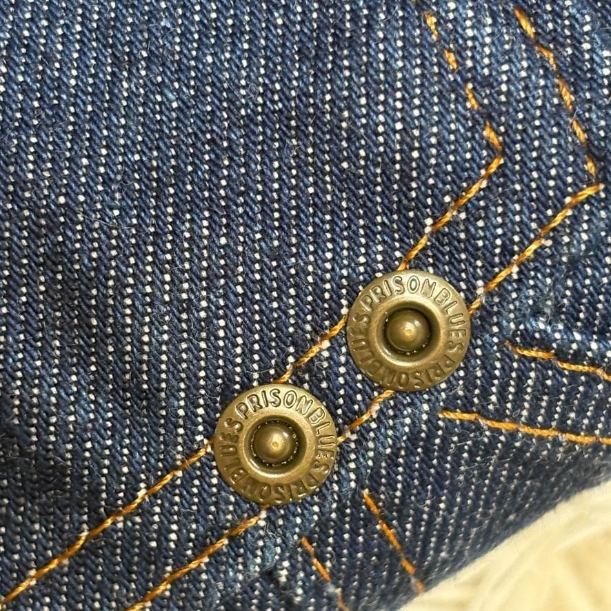 美品　プリズンブルー　ダブルニー　ペインターパンツ　セットアップ　濃紺　2nd