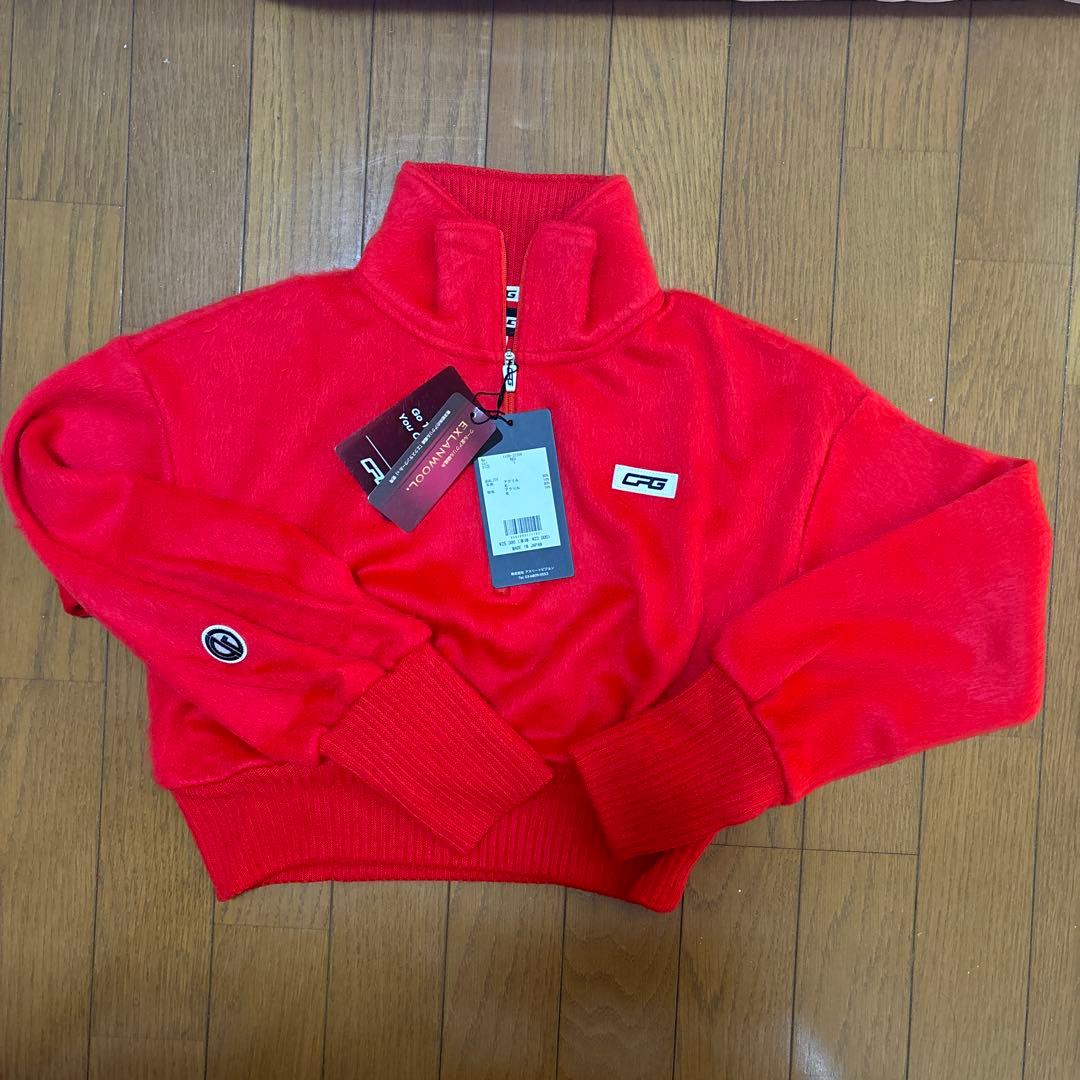 再度値下げ❗️CPG 赤 ハーフジップ セーター