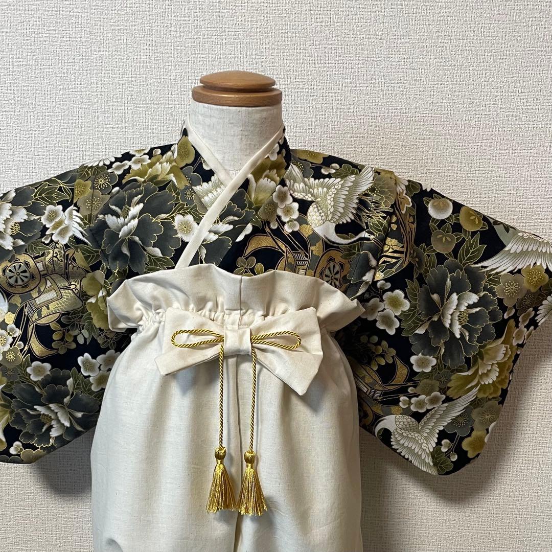 ベビー袴 お食い初め　100日祝い　初節句 こどもの日　男の子　60-80cm