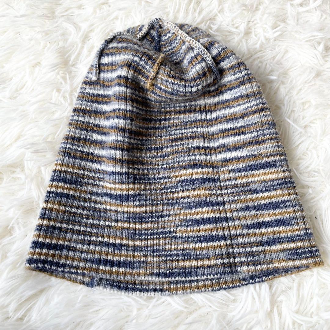 【極美品】MISSONI ミッソーニ ニット帽 ビーニー 総柄 マルチカラー
