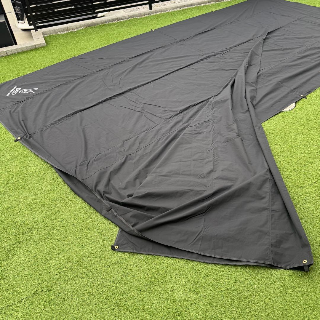 美品 DOD チーズタープ TC ブラック 5×5m 大型タープ
