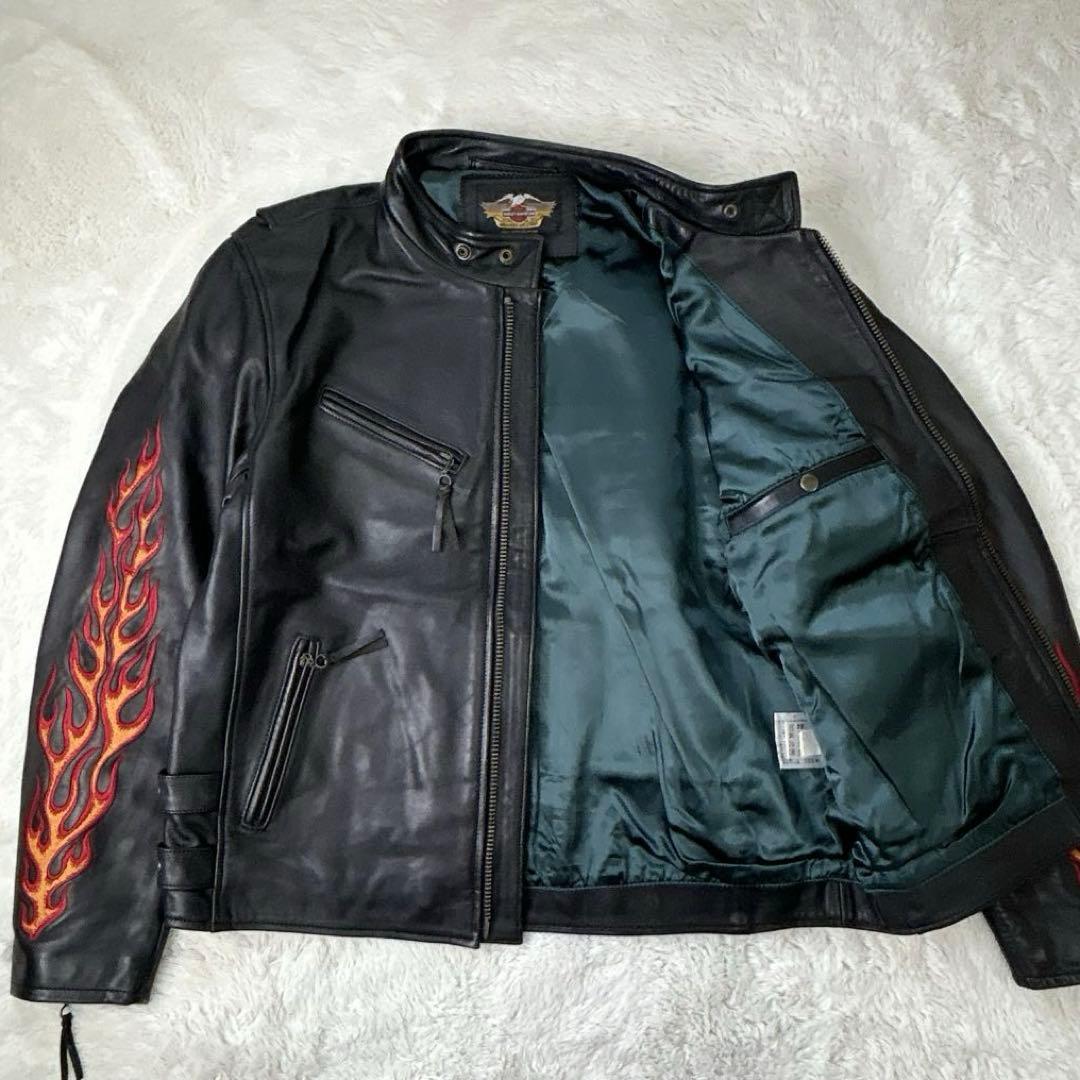 HARLEY DAVIDSON ハーレーダビッドソン /ファイヤー 刺繍 3L