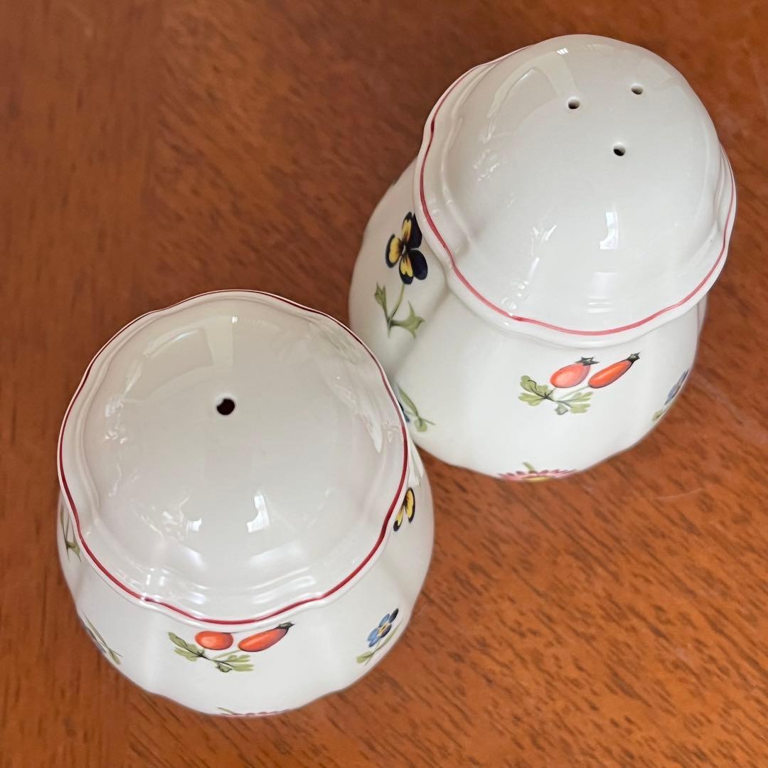 【レア美品】ビレロイ＆ボッホ★プチフルール★大きなソルト＆ペッパー
