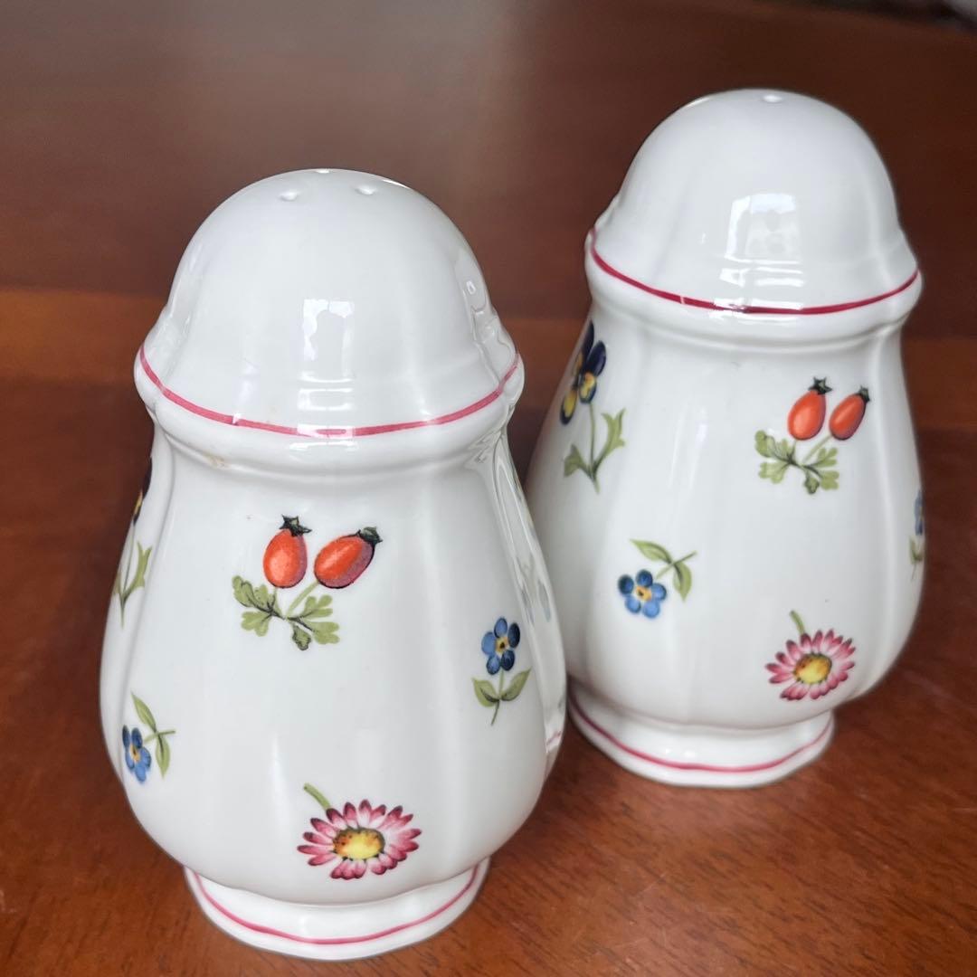 【レア美品】ビレロイ＆ボッホ★プチフルール★大きなソルト＆ペッパー