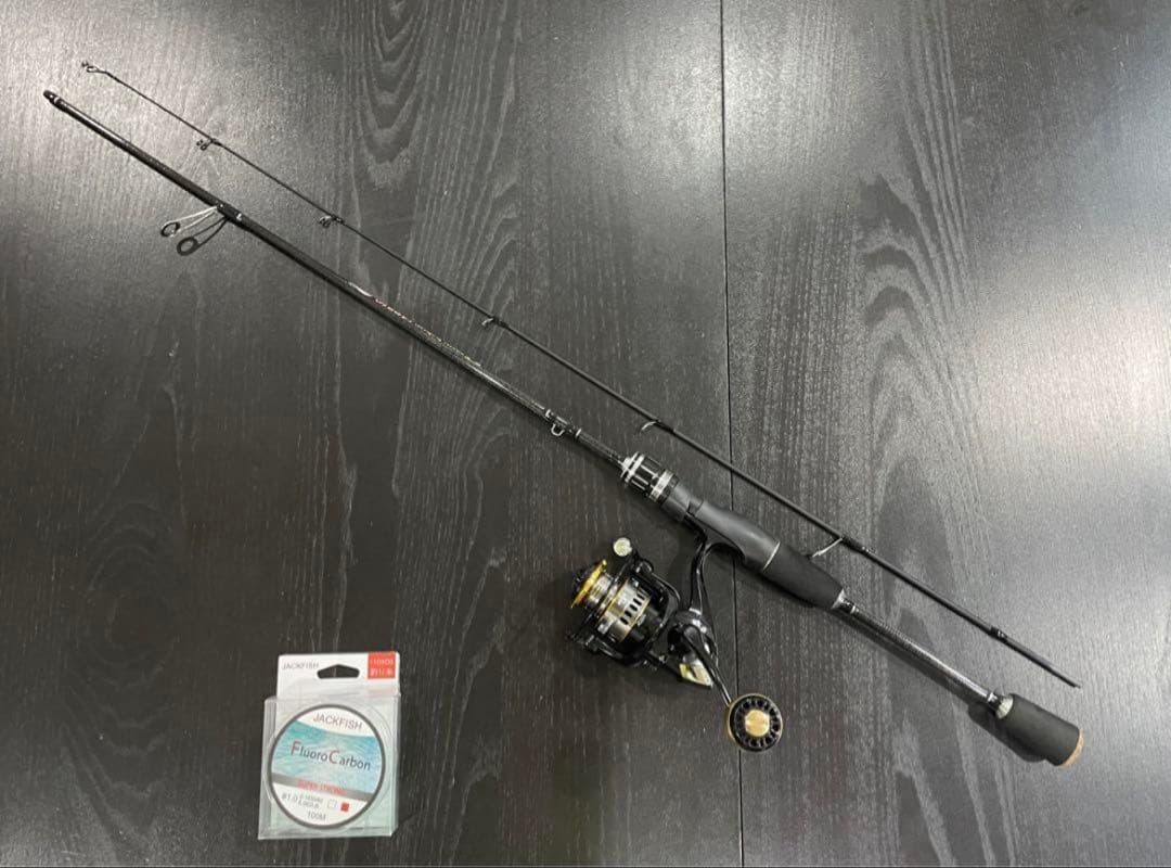 アジングセット2ピースロッド&2000番スピニングリール・ダイワ月下美人ワーム付