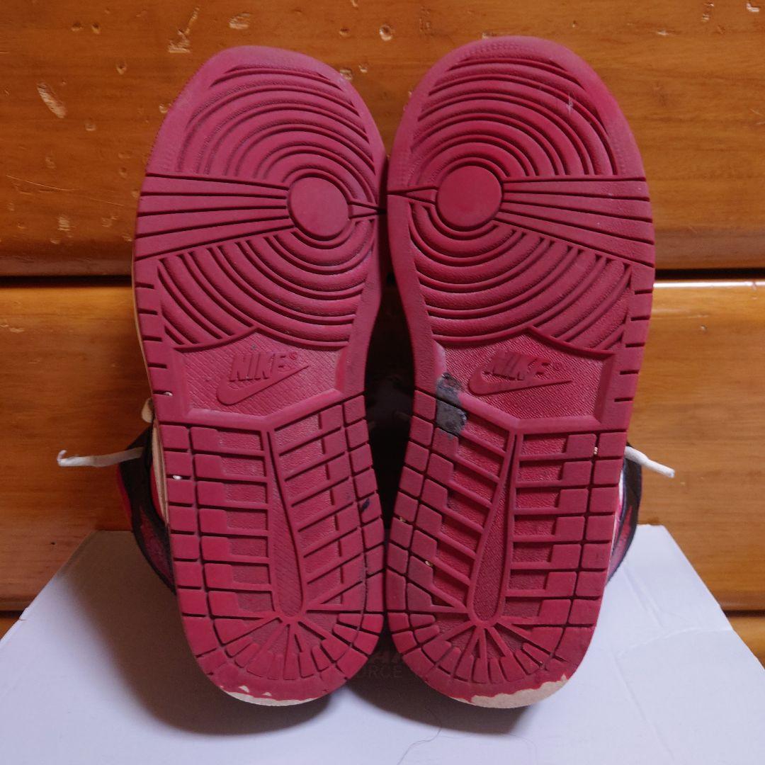 シューズ(男性用) Air Jordan 1 mid White/Gym Red-Black