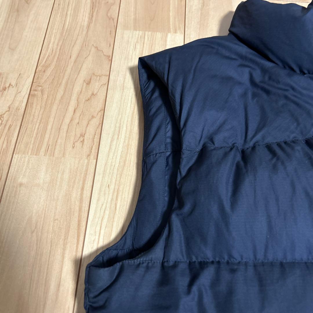極美品　ポロラルフローレン　ダウンベスト ネイビー　ポニー刺繍ロゴ　胸ジップ