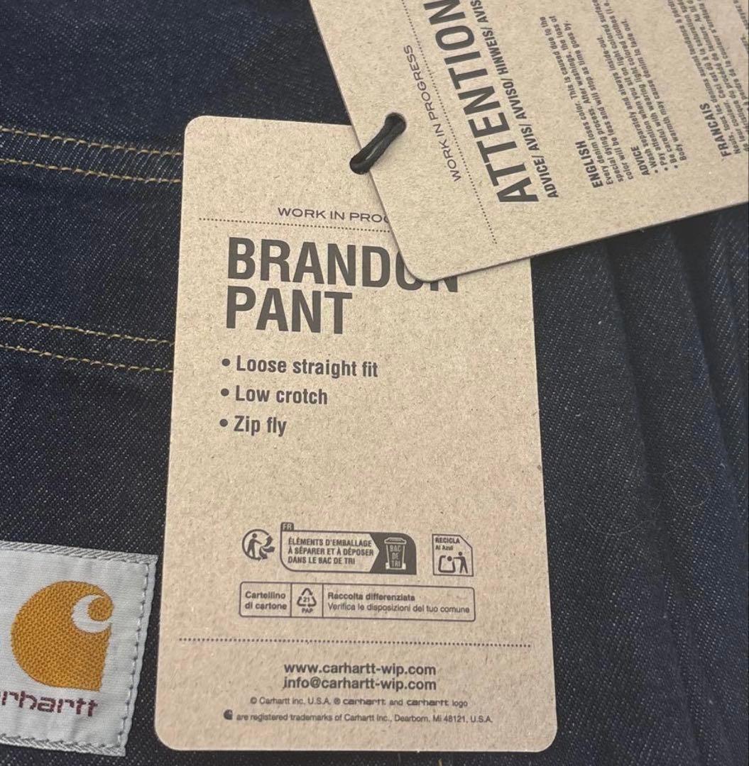 パンツ Carhartt WIP BRANDON PANT Blue rinsed S