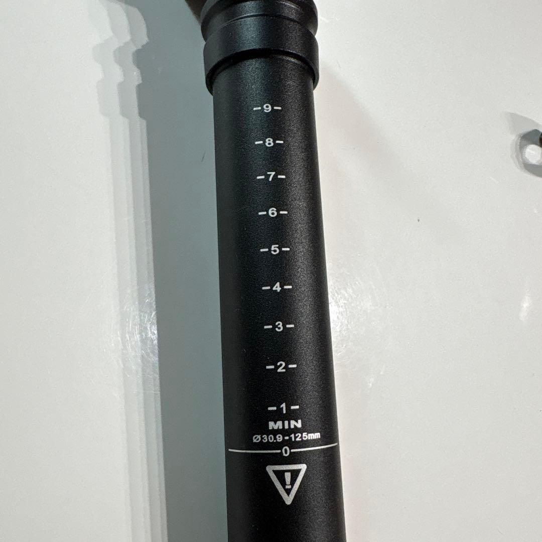 【レバー付】ドロッパーシートポスト30.9mm 125mm 内装式 ケーブル内蔵