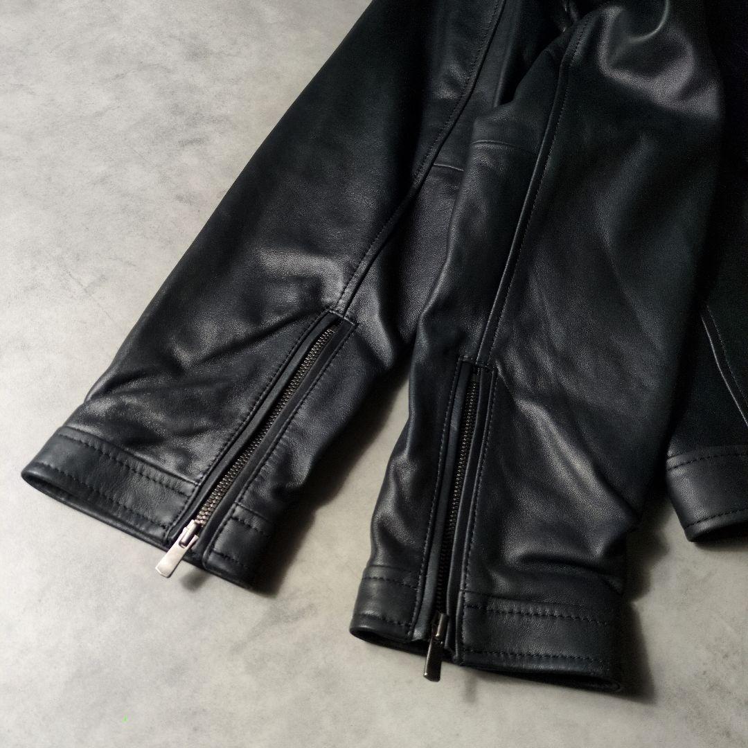 美品 Theory ラムレザー 羊革 シングルライダース レザージャケット