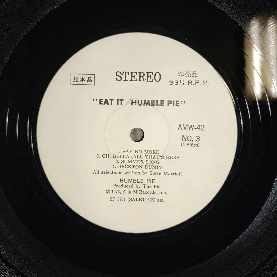 【希少！白ラベル見本盤２ＬＰレコード】ハンブル・パイ／イート・イット