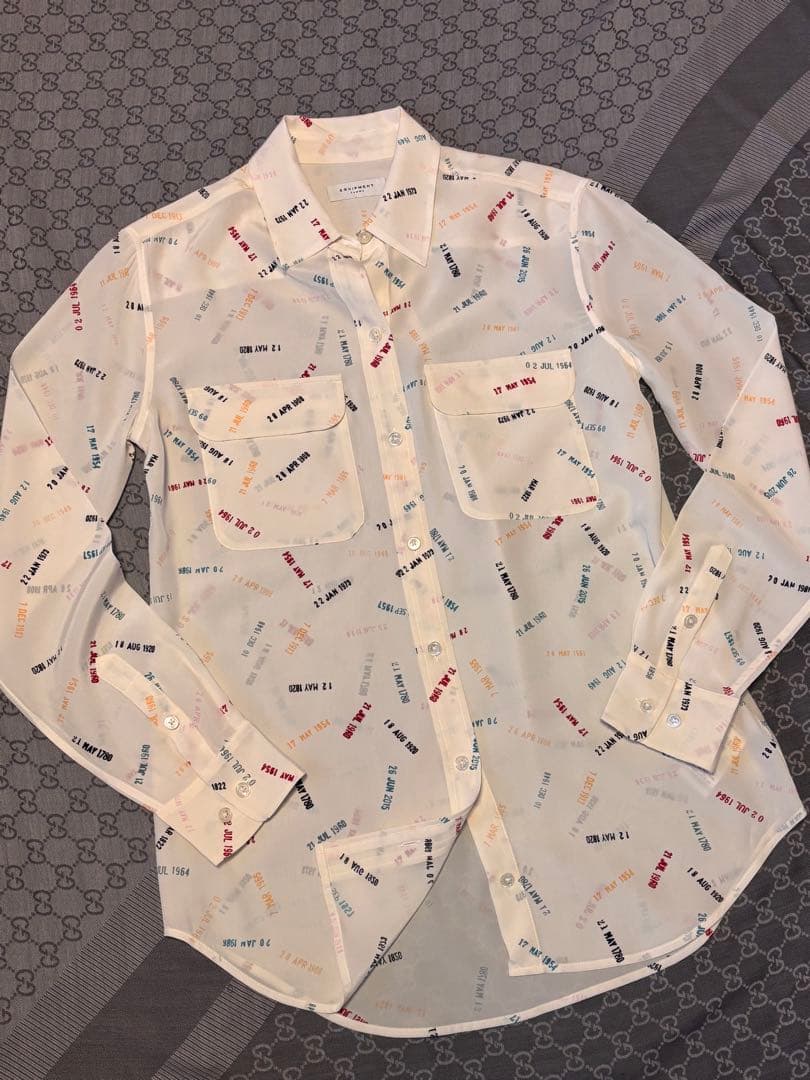 希少♡ロンハーマン シルク100%エキプモンEQUIPMENT Mサイズ相当