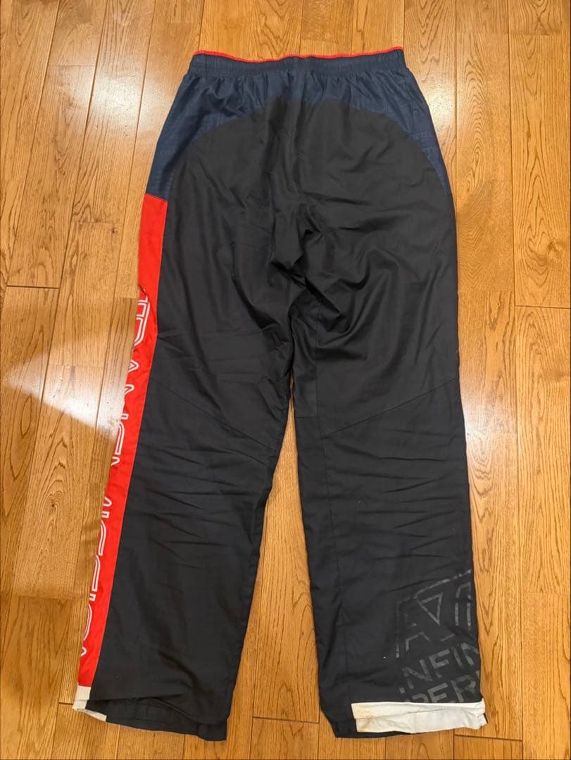 asics A77 AVi XAW720 ジャージ上下セット XL 黒/赤