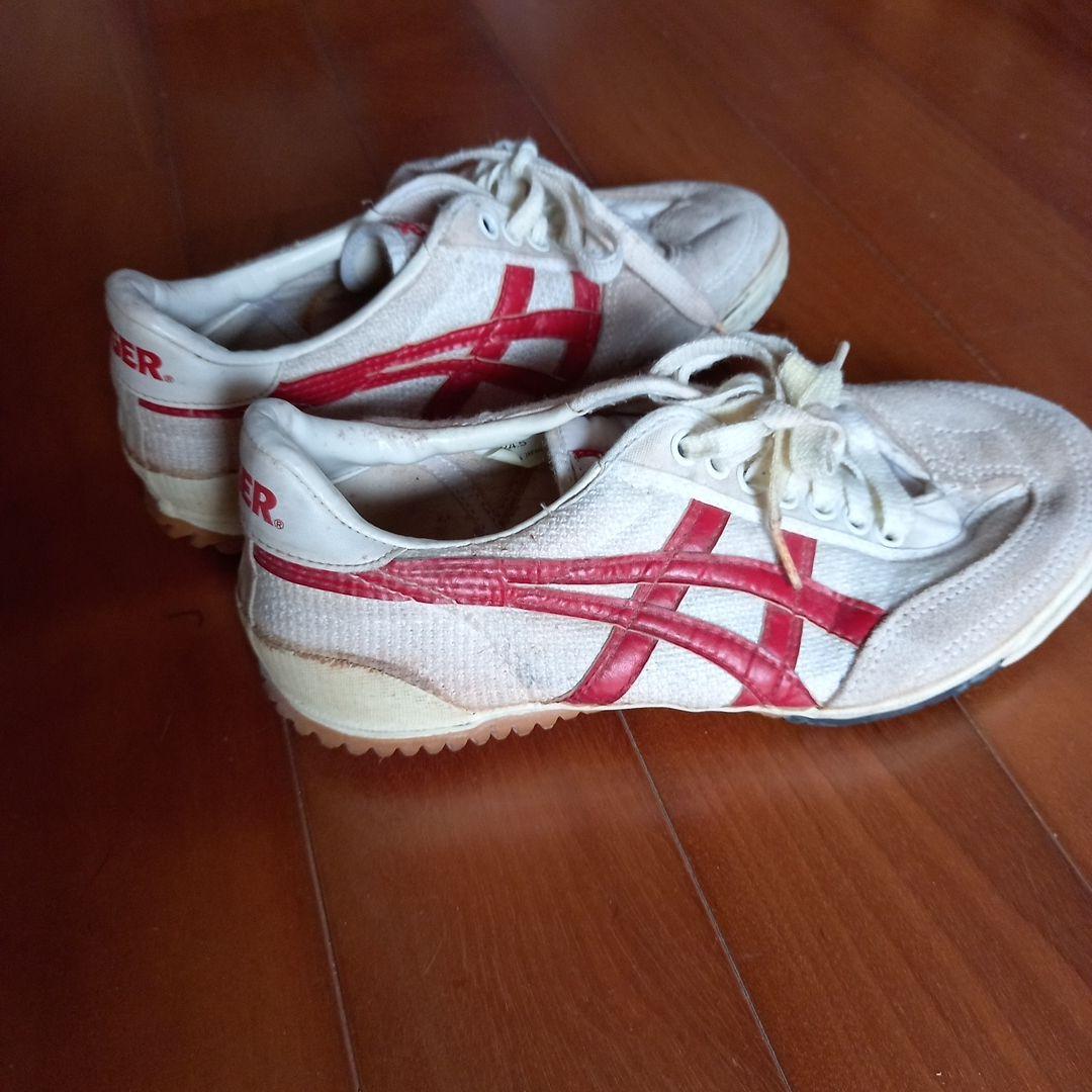 ASICS TIGER スニーカー ホワイト/レッド 日本製 昭和