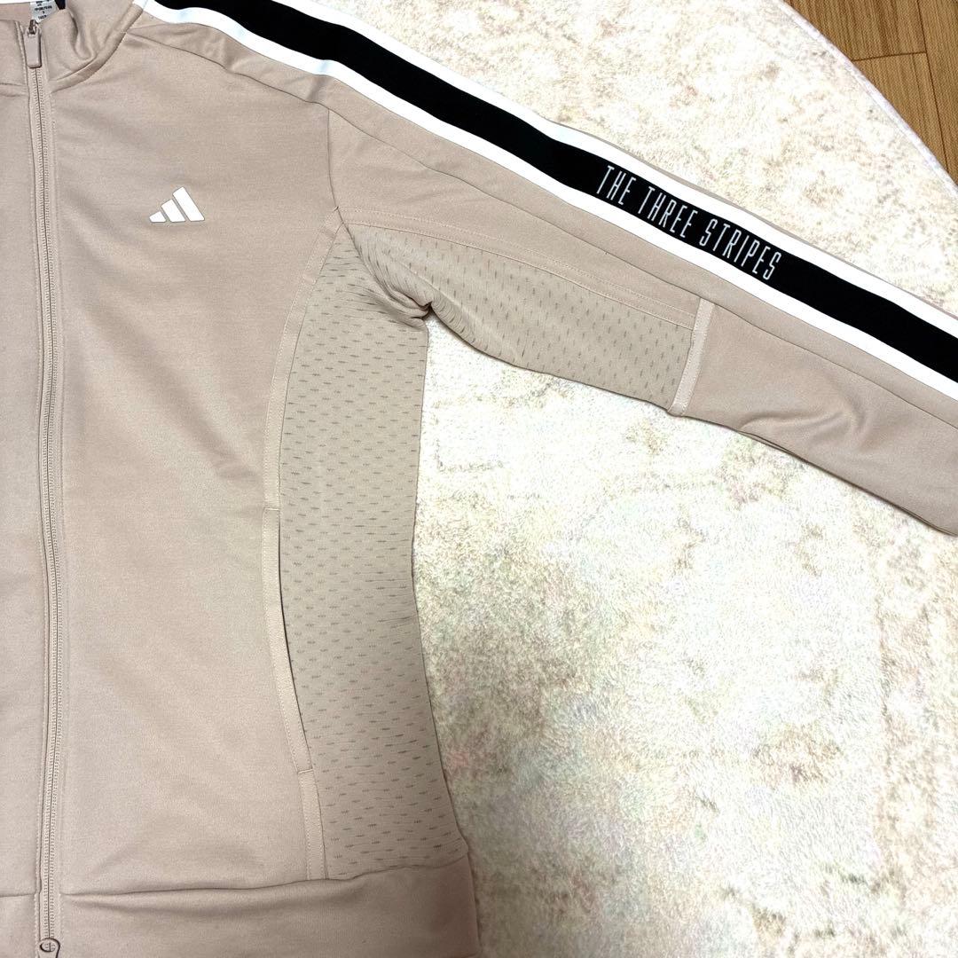 【新品★グレージュ】アディダスゴルフ セットアップ M 暖か保温モデル　裏起毛