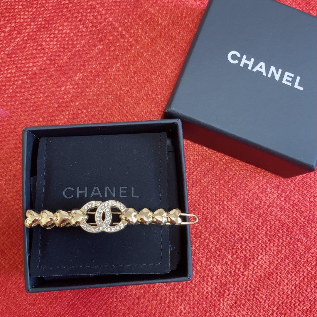 本物⭕️シャネル⭕️ 23P ココマーク ハート バレッタ ゴールド 箱付プレゼント
