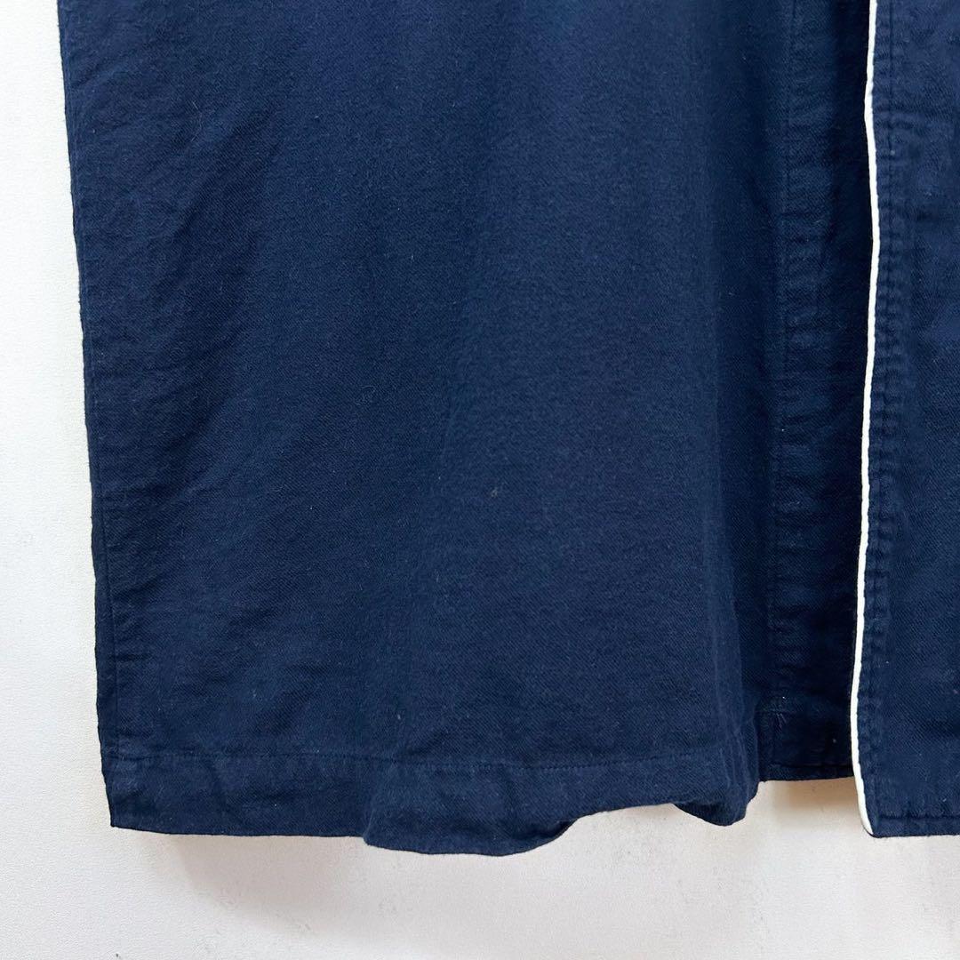 ポロラルフローレン 刺繍ロゴ コットン ロングガウン コート ネイビー S81b