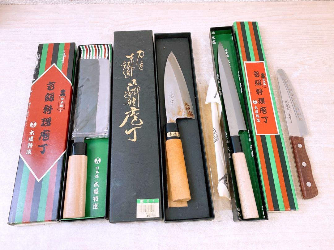 s*i様 ●箱入り包丁まとめ●万能包丁 ナイフセット 御料理包丁 料理バサミ 調