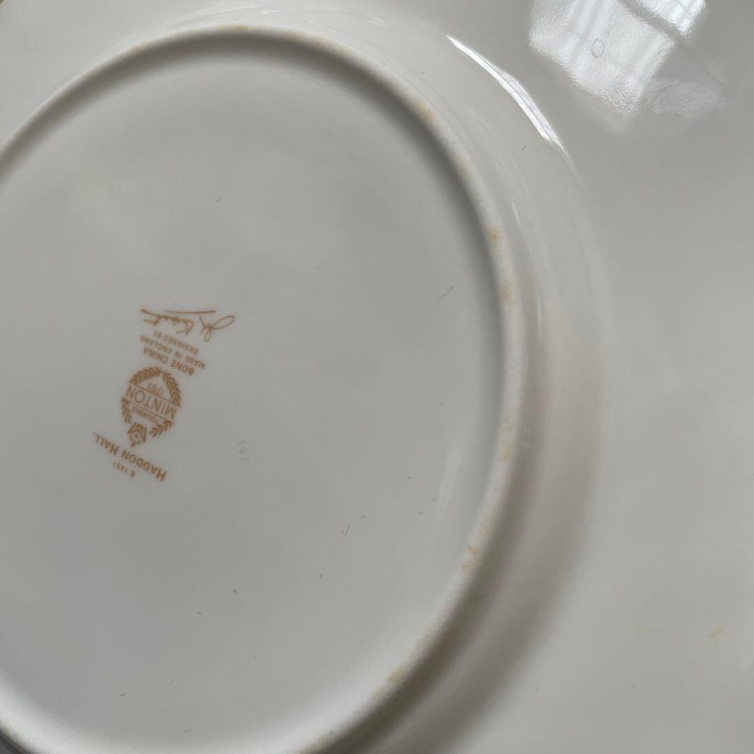 ミントンハドンホールグリーン皿 5枚セット　ボンチャイナ