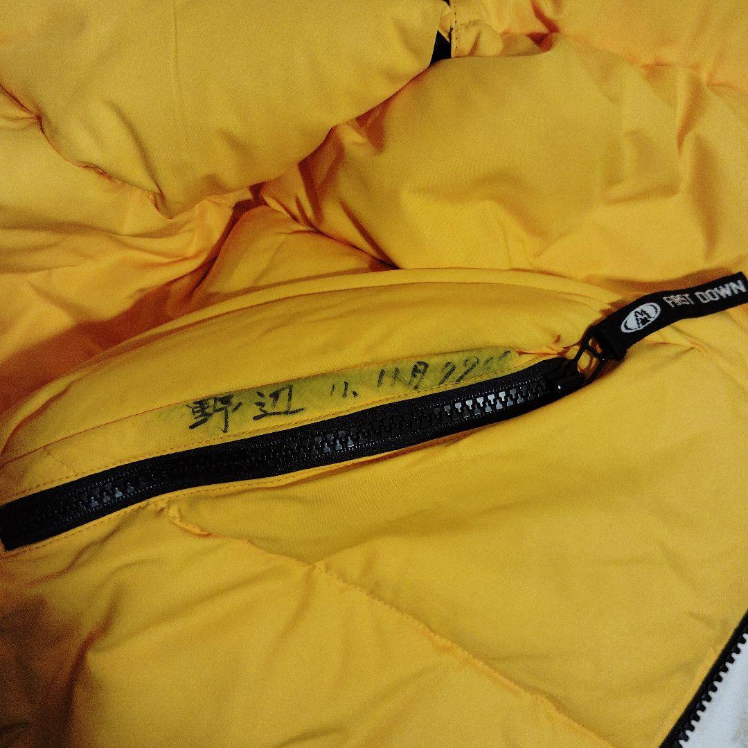 ファーストダウン　ダウンベスト　黒　イエロー　リバーシブル