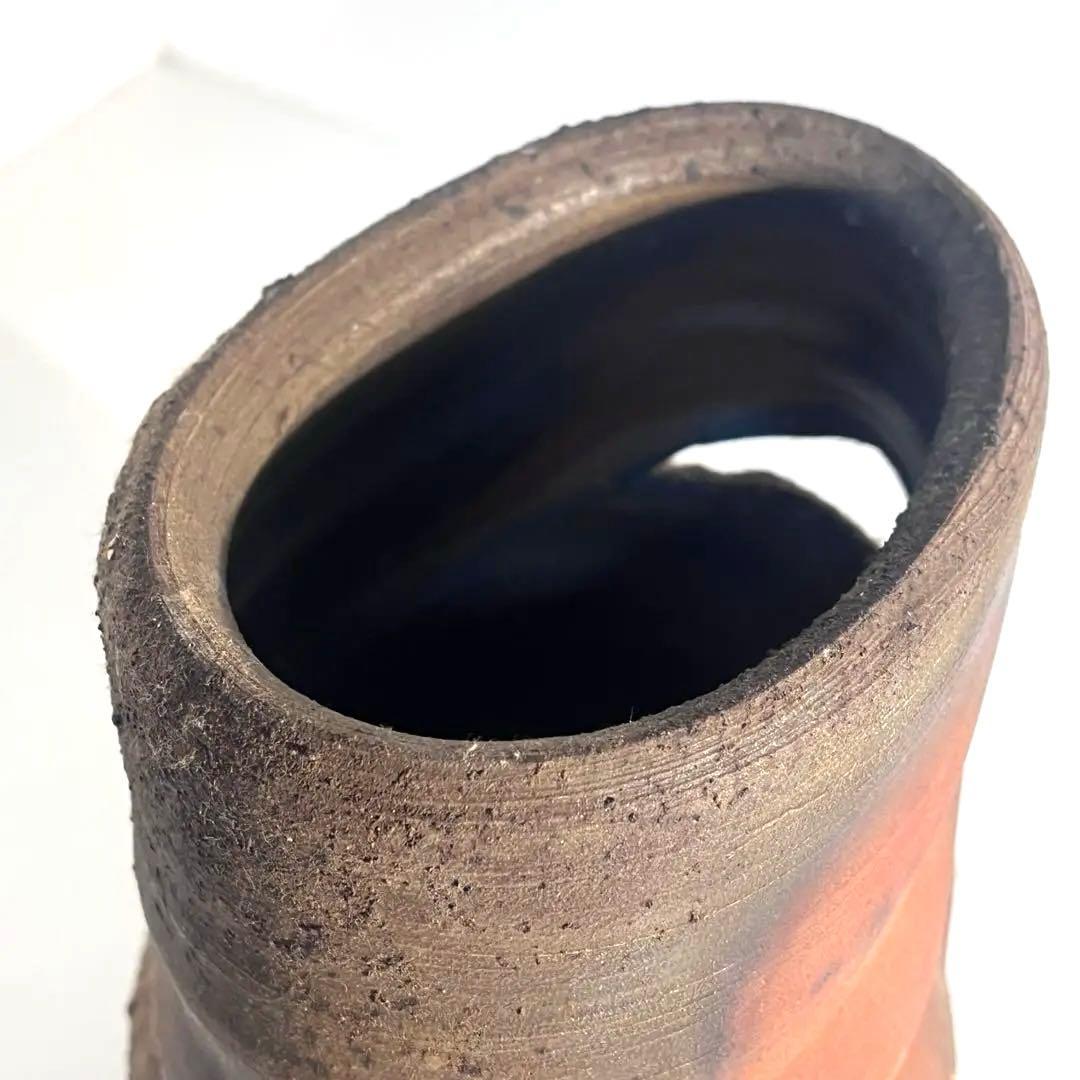 備前窯変花入　備前焼　人間国宝　花器　花生け　花瓶　名工