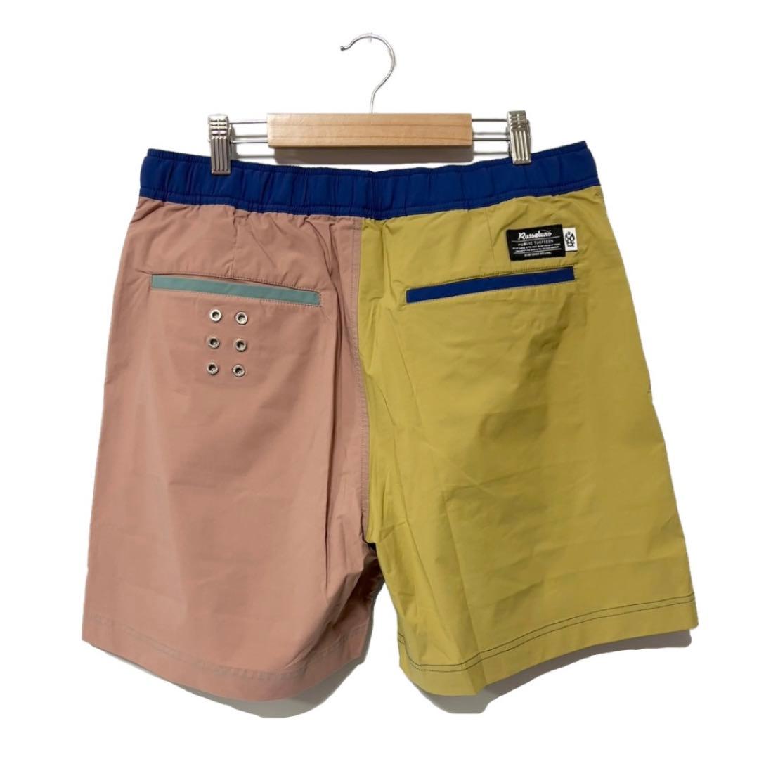 新品 ラッセルノ ゴルフ 2Way ボードショーツ マルチカラー ネイビー L