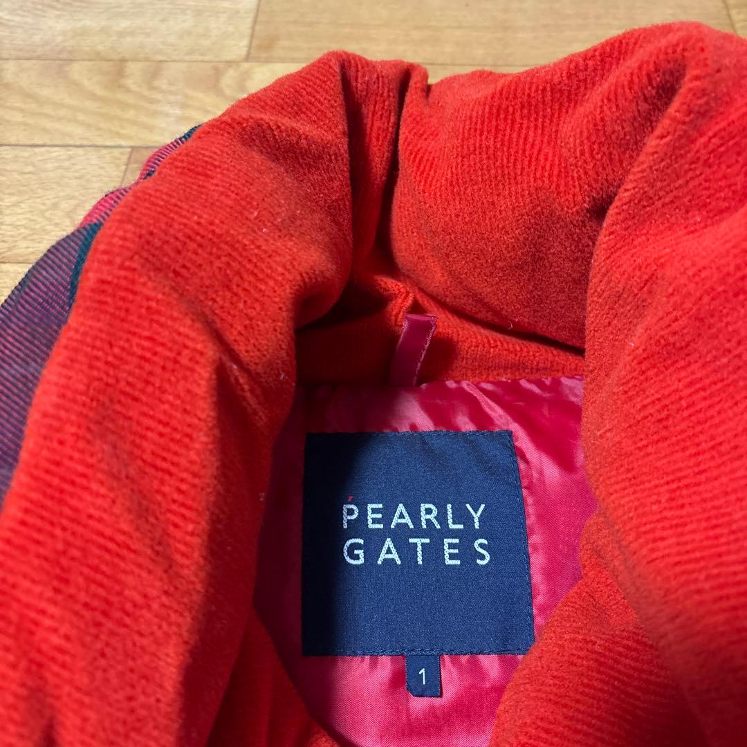 もんちゃん パーリーゲイツ ダウンベスト チェック柄