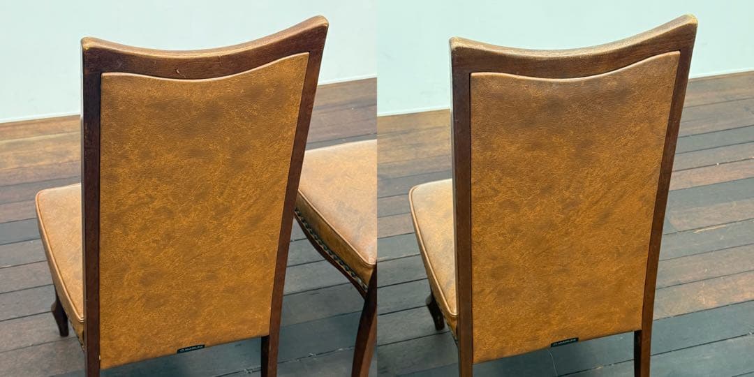 H22K7d マルニ木工 ベルサイユ 猫脚 ダイニングチェア 2脚セット