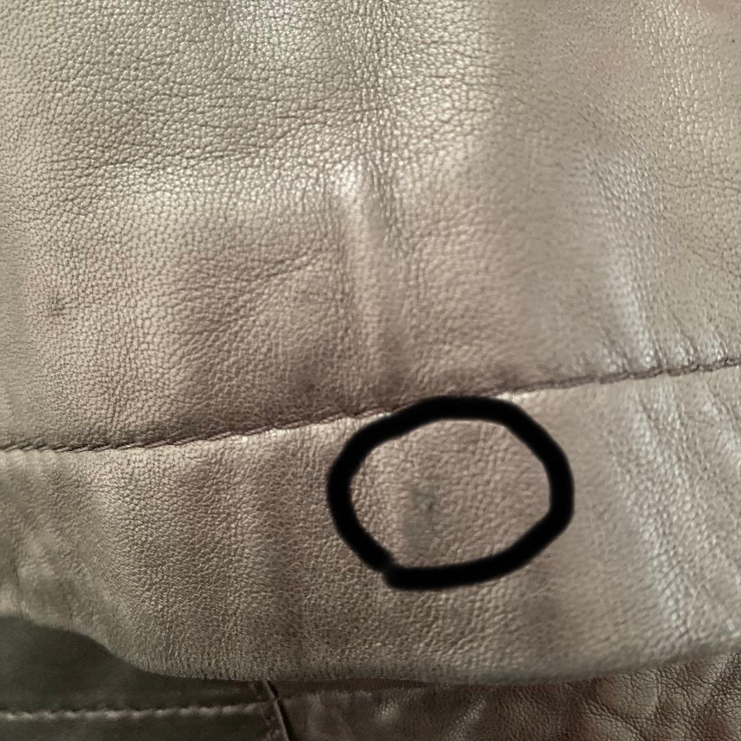 Lui's ダークグレー 羊革ライダースジャケットSサイズ