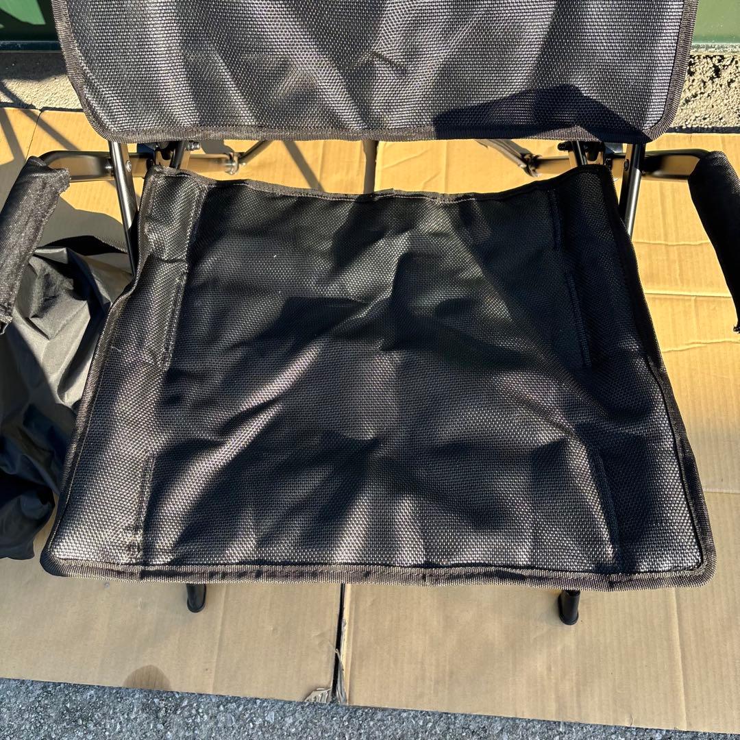 4脚セット　LOGOS ラグジュアリーチェア　ブラックメッシュ　折りたたみチェア