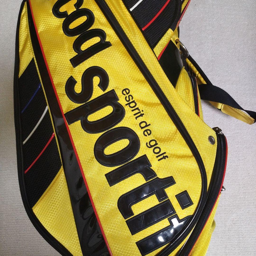 le coq sportif イエロースポーツキャディバッグ フードなし。