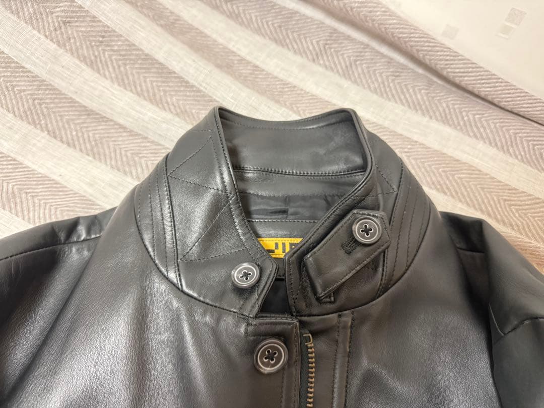 CUIR STUDIO ブラックレザージャケット blackmeans製造工場製