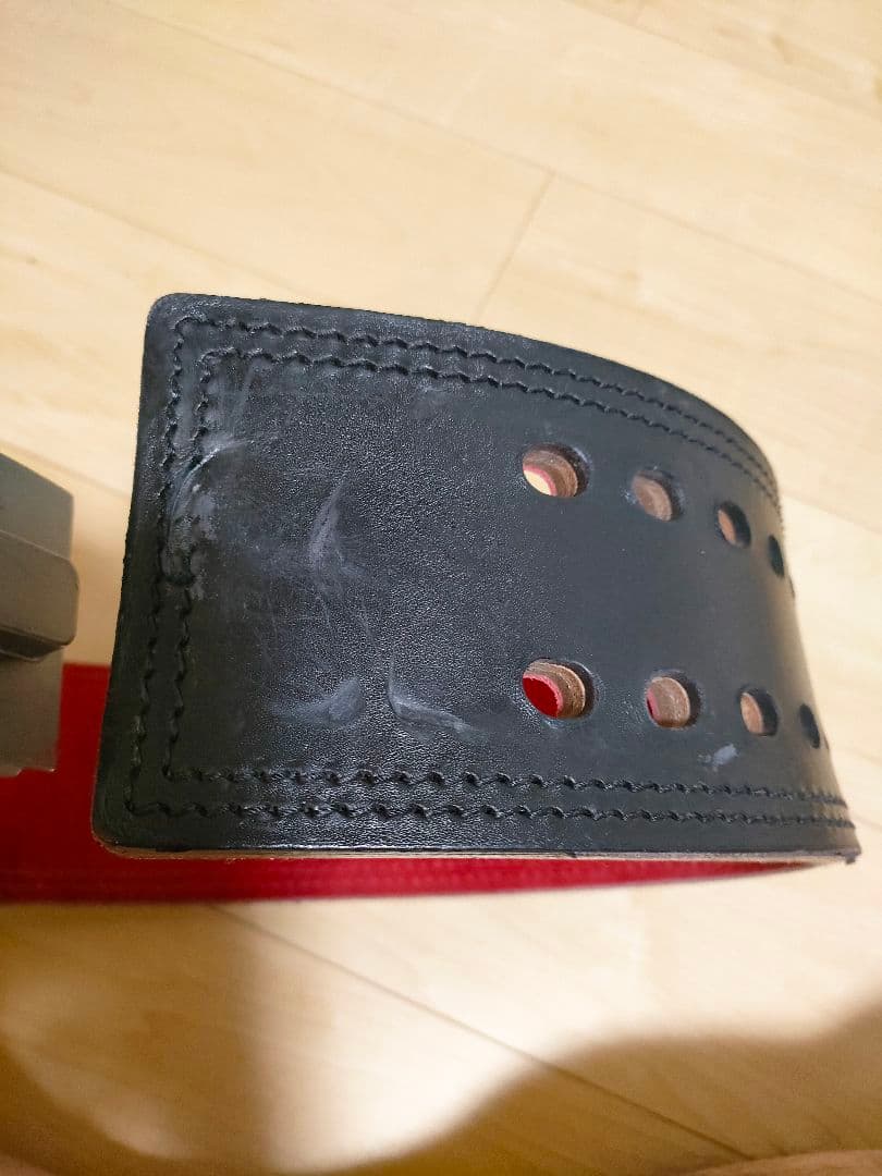 SBD トレーニングパワーベルト 黒/赤 13mm Sサイズ