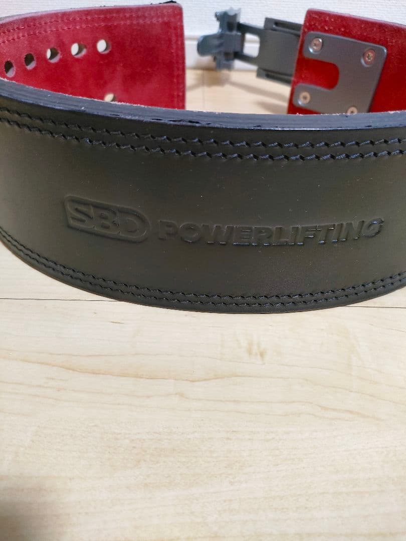 SBD トレーニングパワーベルト 黒/赤 13mm Sサイズ