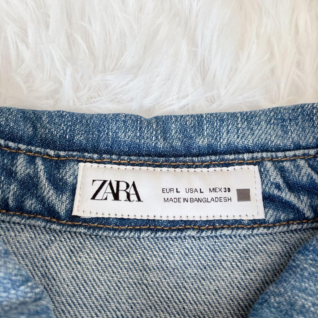 ✨新品タグ付き✨ZARA デニムロングワンピース マキシ丈 大きいサイズ L