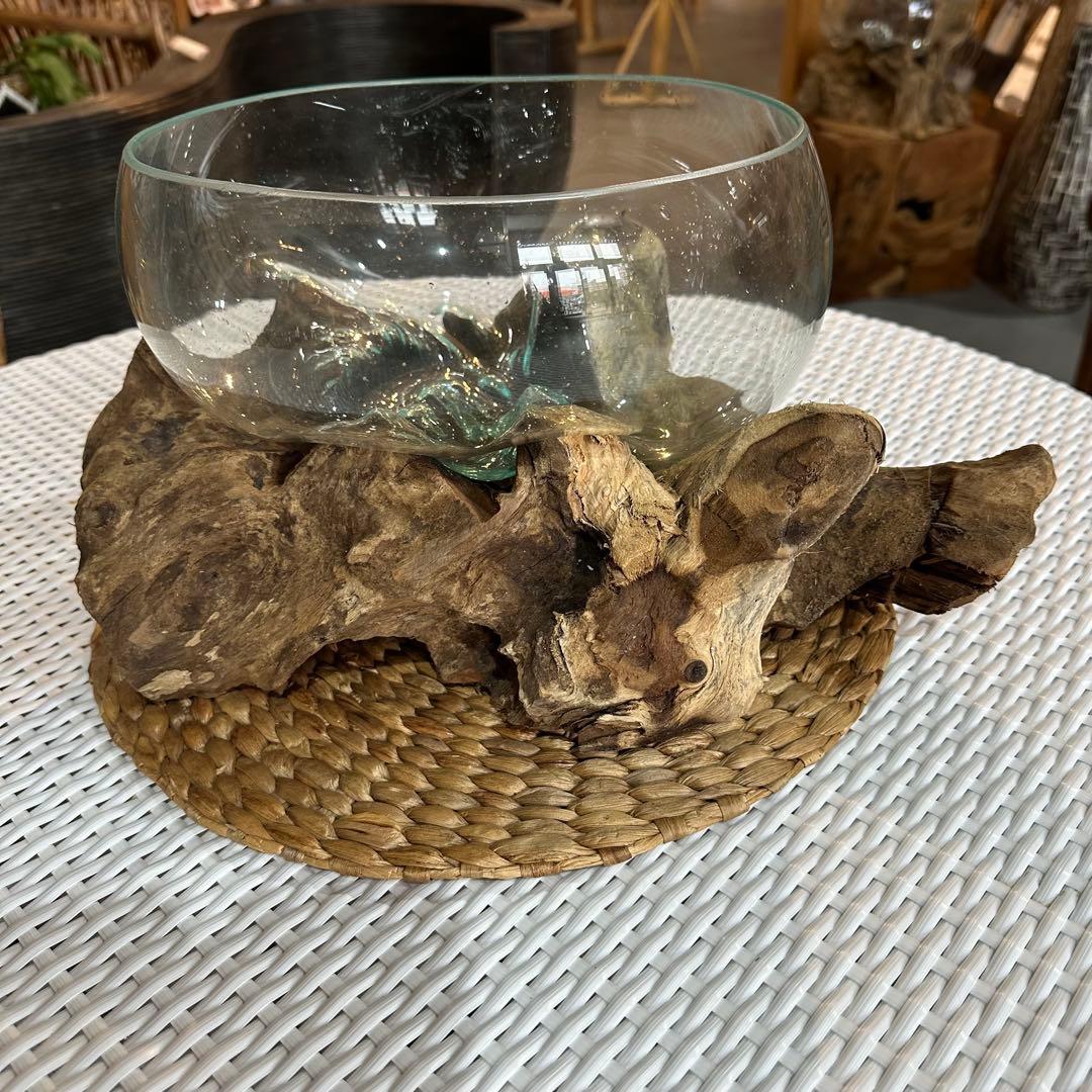 【訳あり】バリ島流木ガラスw40×d32×h20cm 通常33,000円がなんと