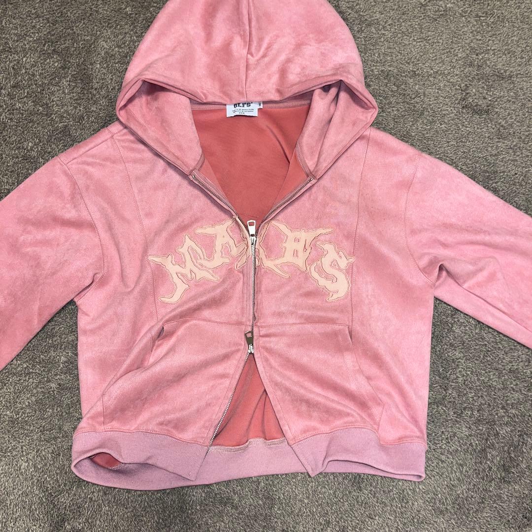 ロゴパッチショートパーカー Y1022- ピンク/M
