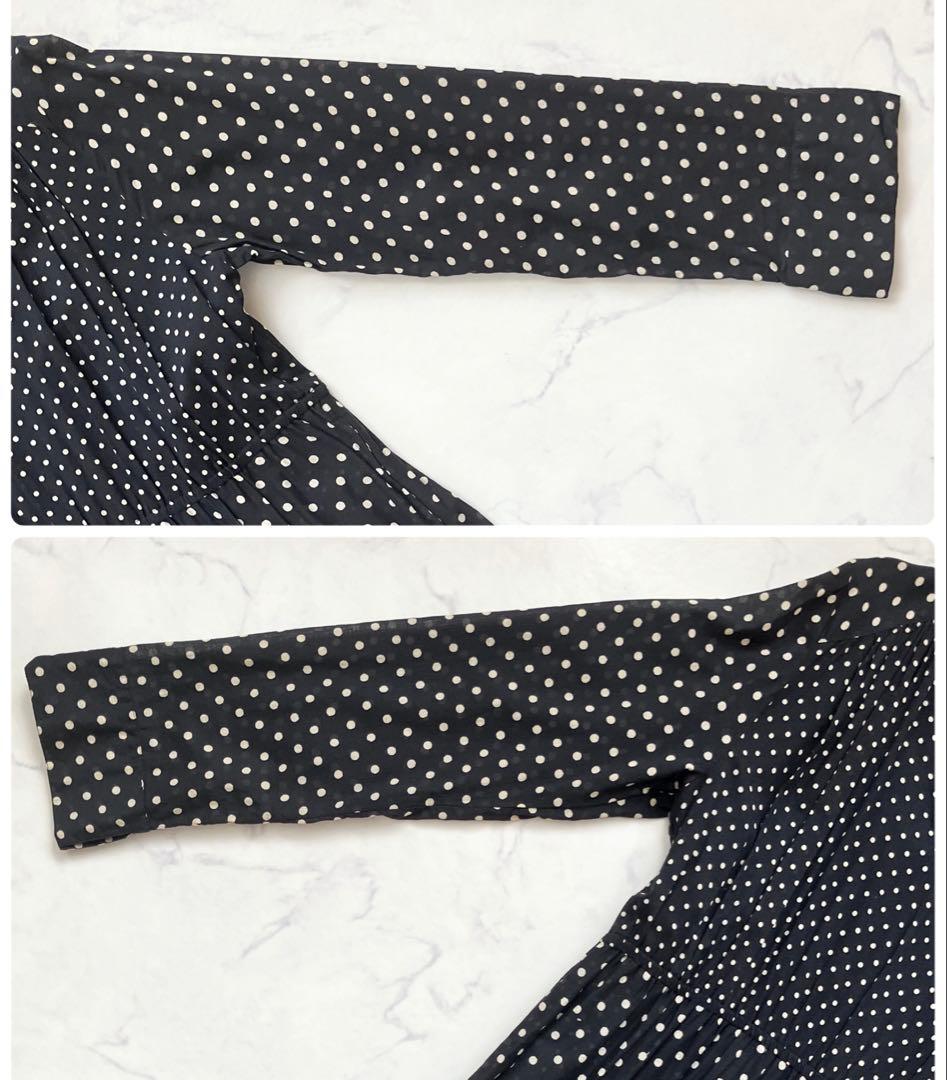 美品✨ ヌキテパ　IENA別注　ドット　ティアードワンピース　ギャザー　コットン