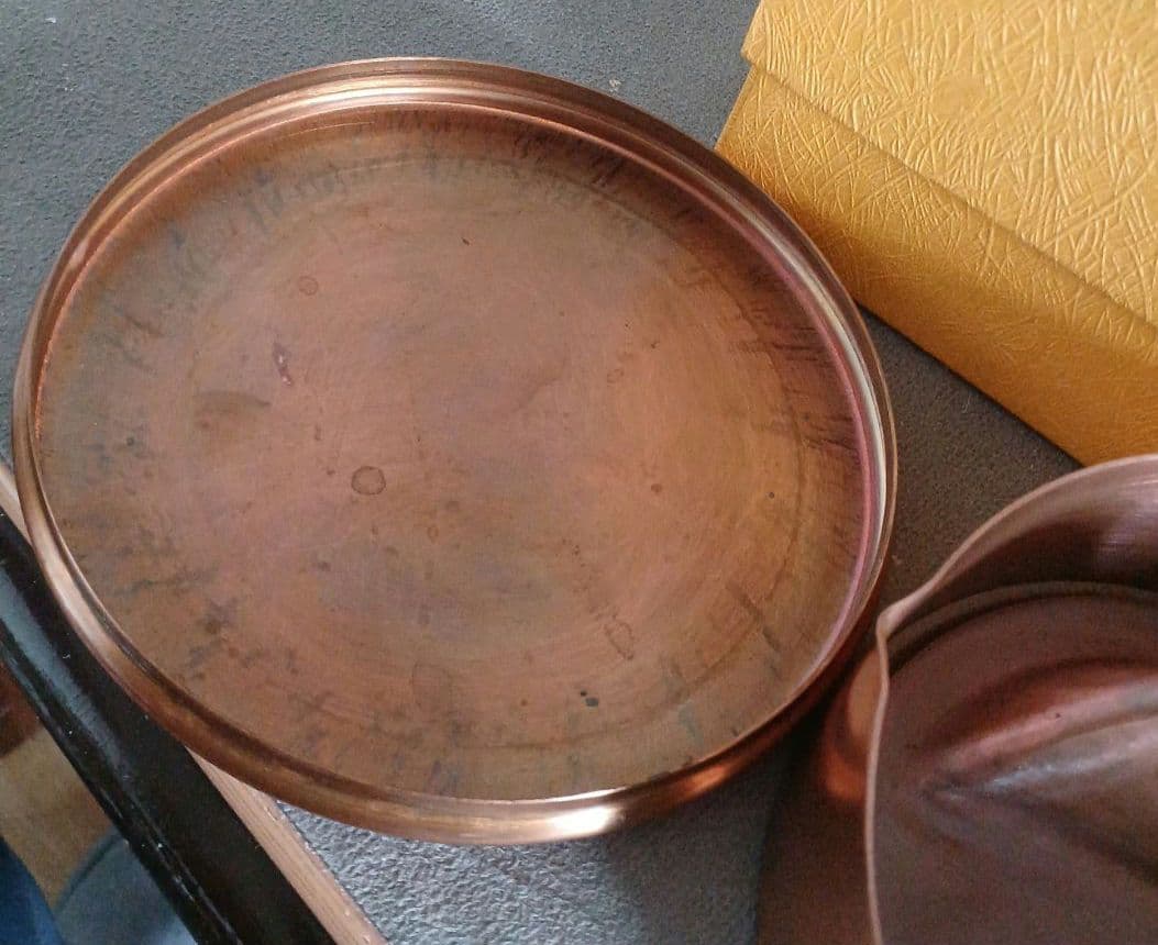 純銅製墨池 小 開明