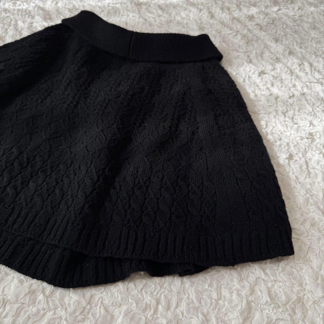 【美品】 タオ コムデギャルソン ウール ニット ポンチョ ケープ ブラック 黒