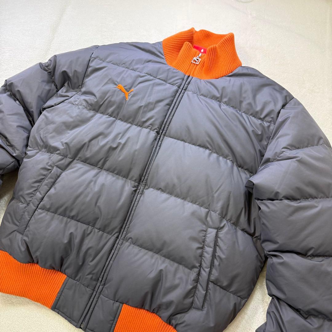 PUMA×プーマ ゴルフ ダウンジャケット 刺繍ロゴ キルティング XL