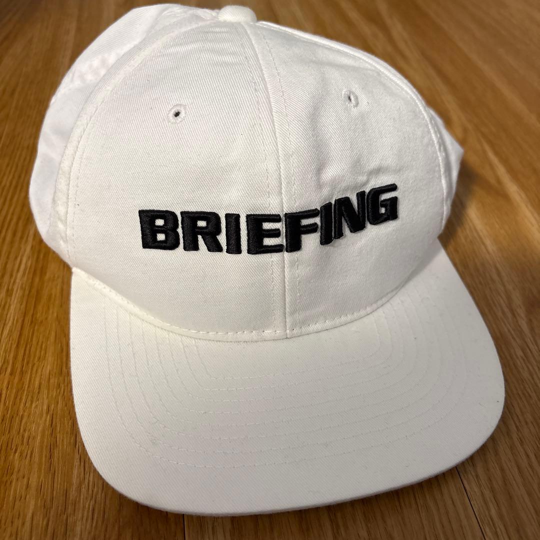 BRIEFING キャップ フラット ホワイト ネイビー BRG251M98
