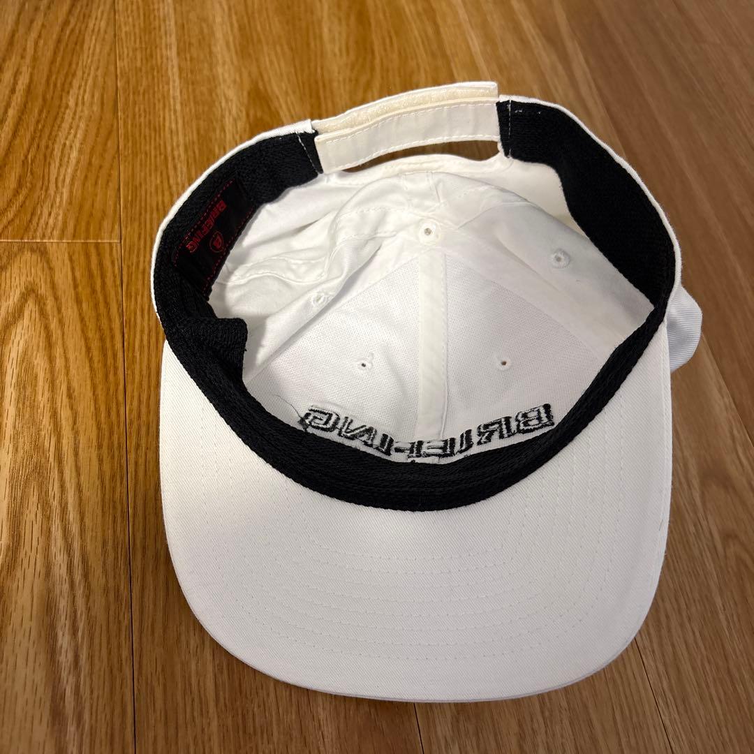 BRIEFING キャップ フラット ホワイト ネイビー BRG251M98