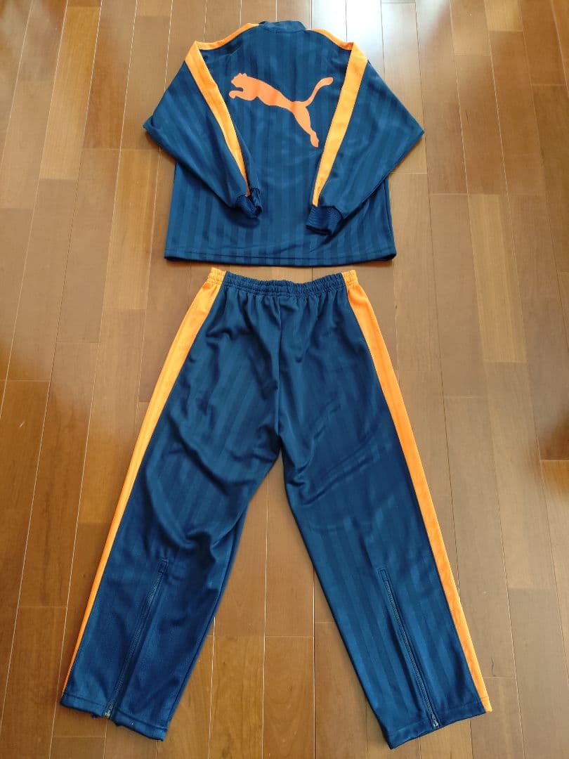 超美品 PUMA ジャージ上下セット ネイビー/オレンジ Mサイズ レア