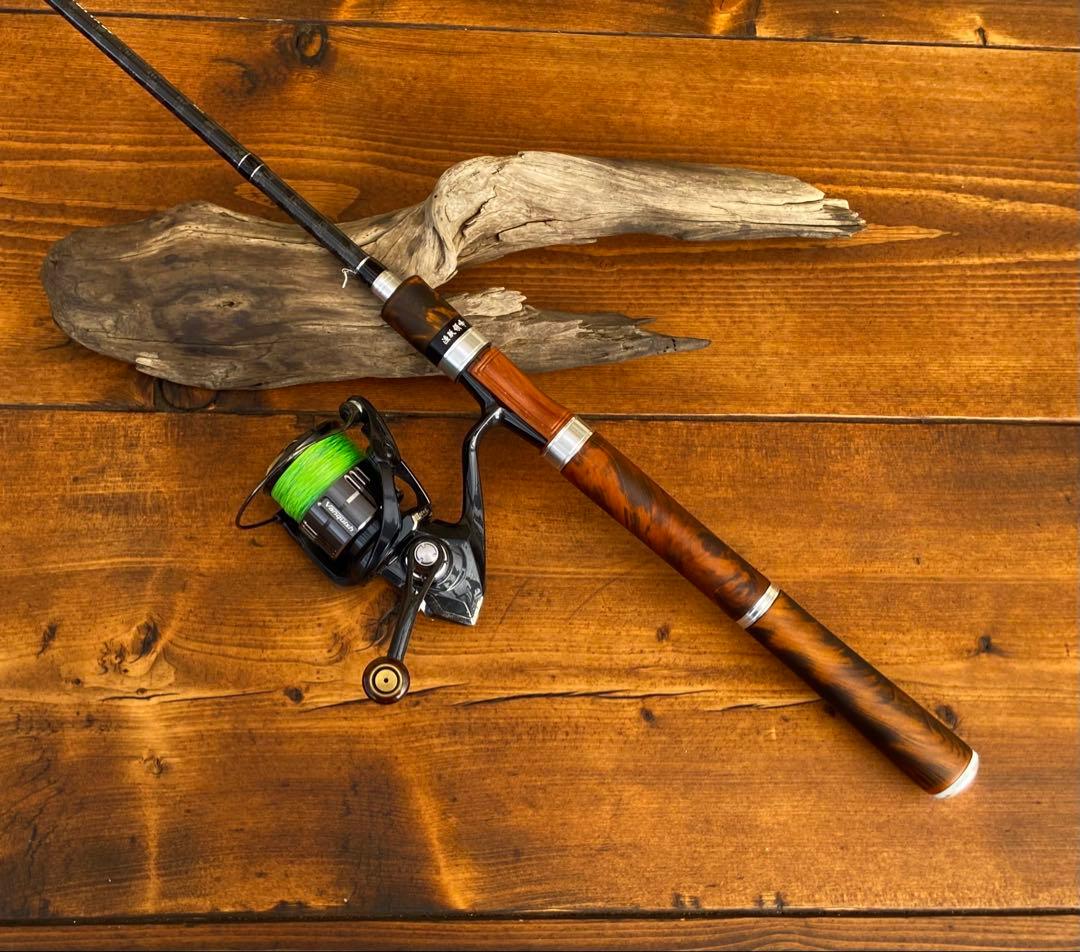 スピニングロッド　7ft ML バスロッド　バス釣り　トラウト　ウッドグリップ