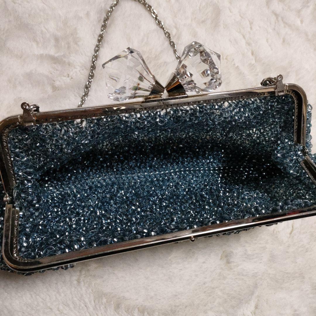 極美品✨️アンテプリマ　パーティーバッグ　クラッチバッグ　チェーン　ブルー