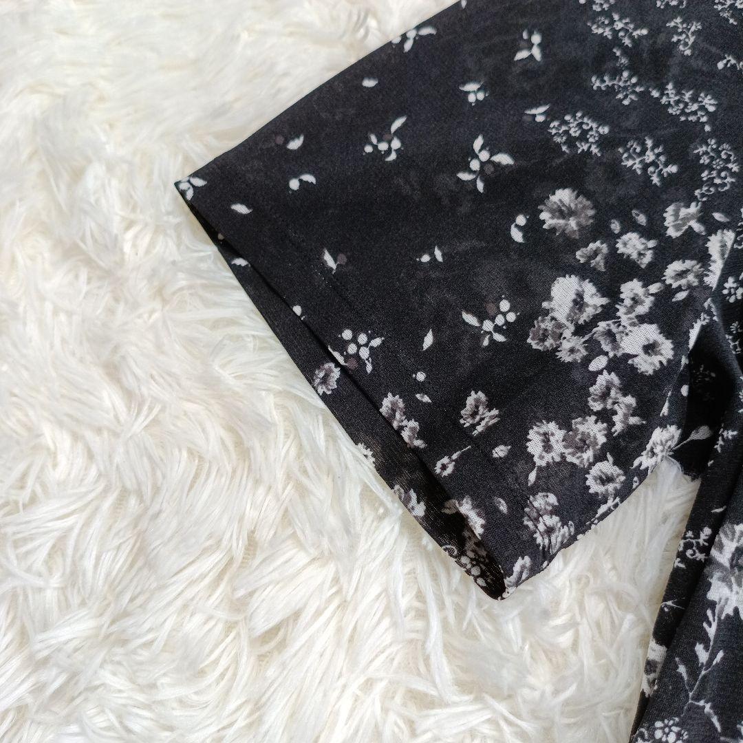 24SS美品✨レリアン現行　15号 フラワープリントワンピース　ウォッシャブル