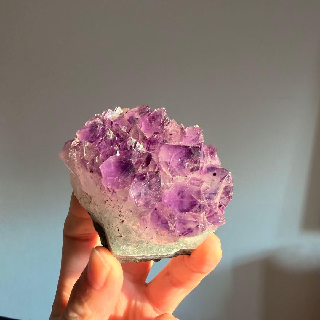 【極美品】ブラジル産 アメジスト クラスター 338g 原石 天然石