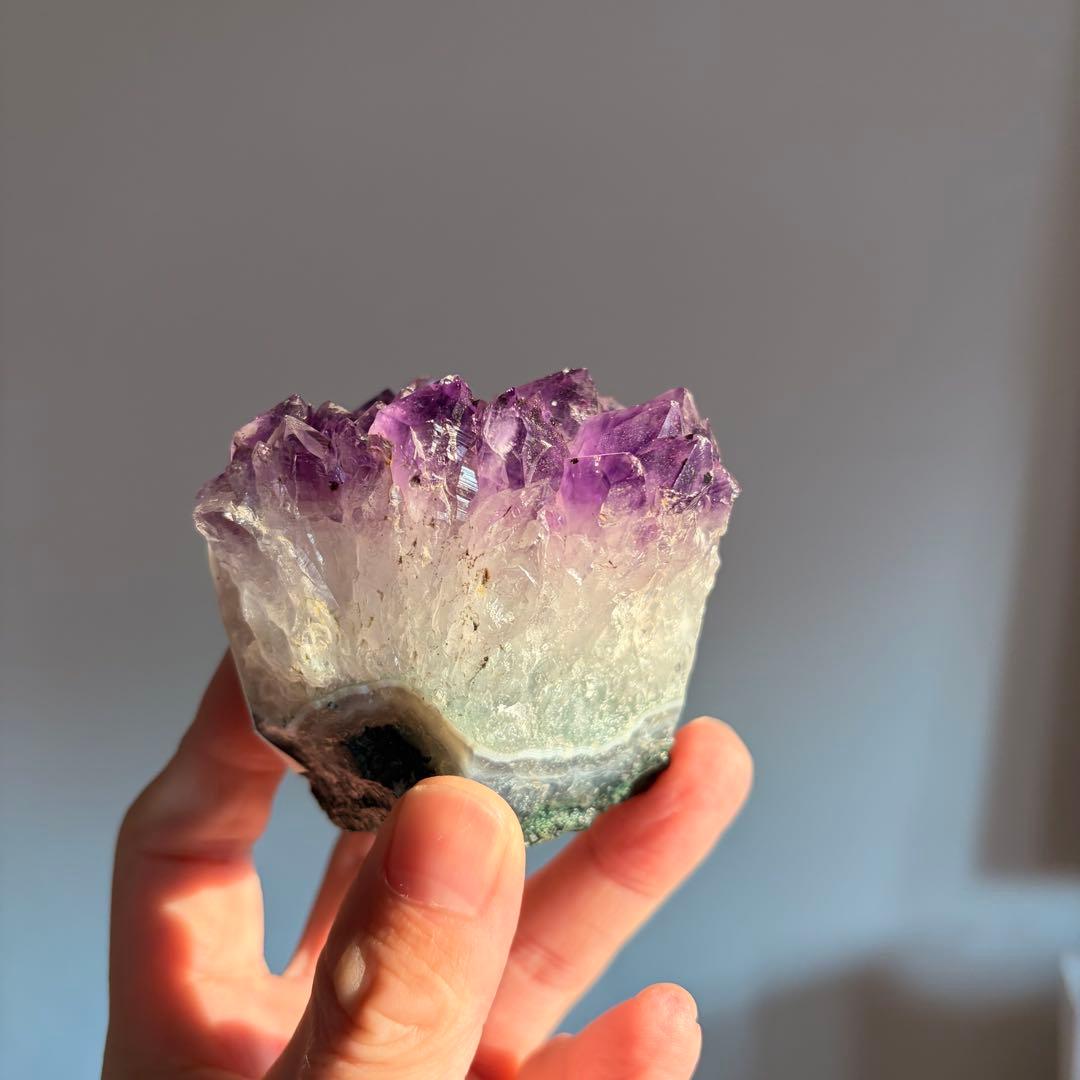 【極美品】ブラジル産 アメジスト クラスター 338g 原石 天然石