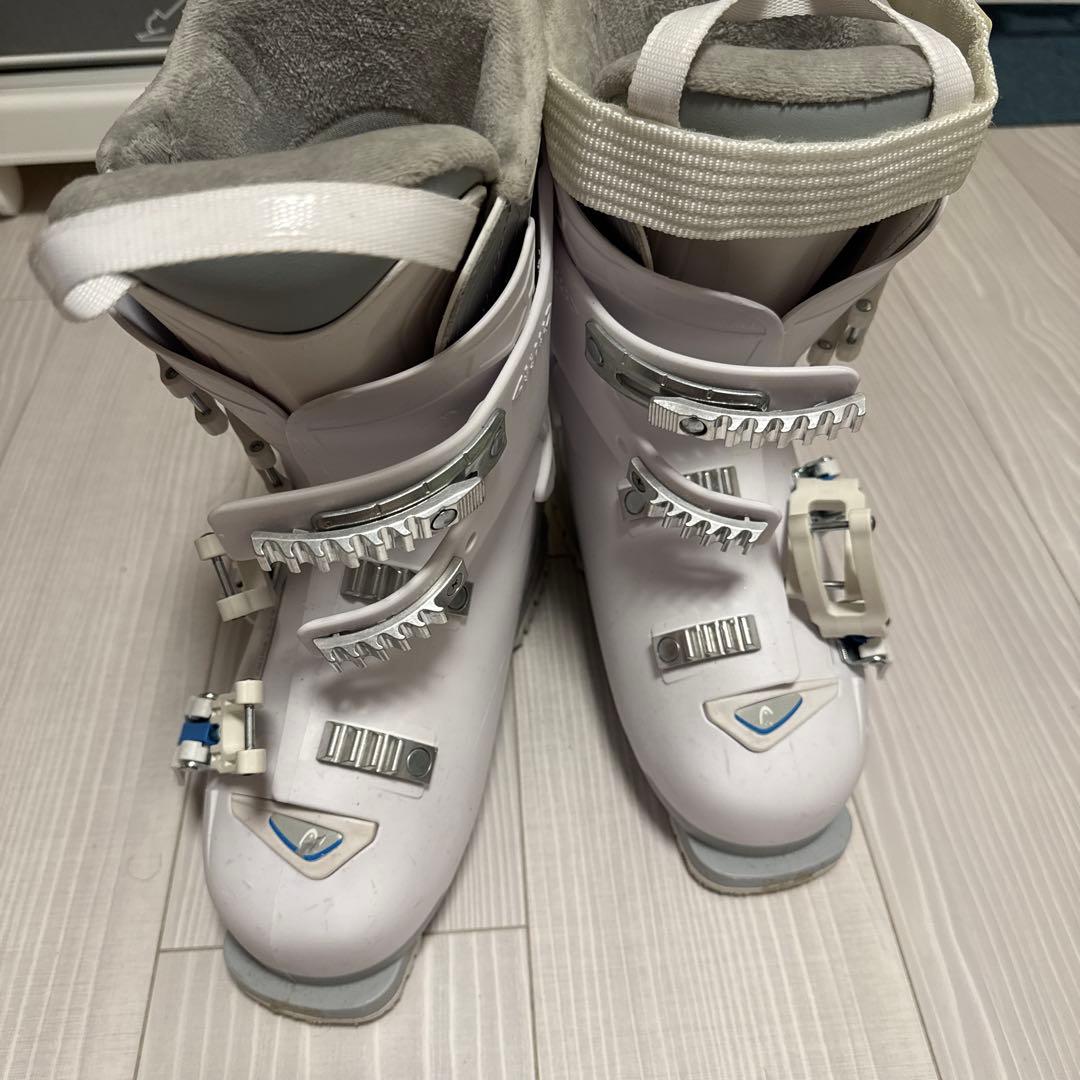 【美品】HEAD 女性用スキーブーツ ホワイトサイズ23cm